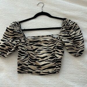 Zebra print crop top